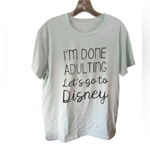 Disney Light Green Slogan T Shirt Tee